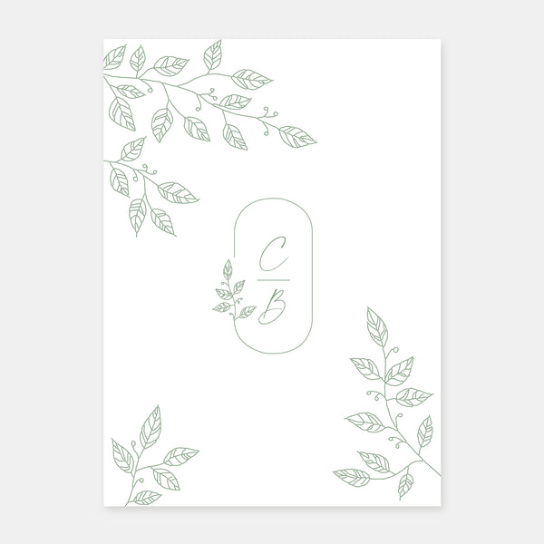 Foliage wedding invitation