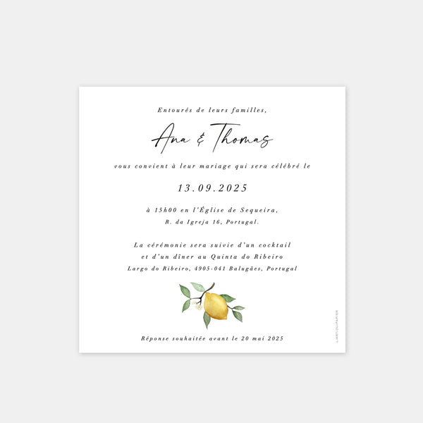 Faire-part de mariage azulejo