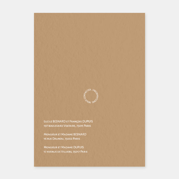 Faire-part de mariage Moderne Cercle