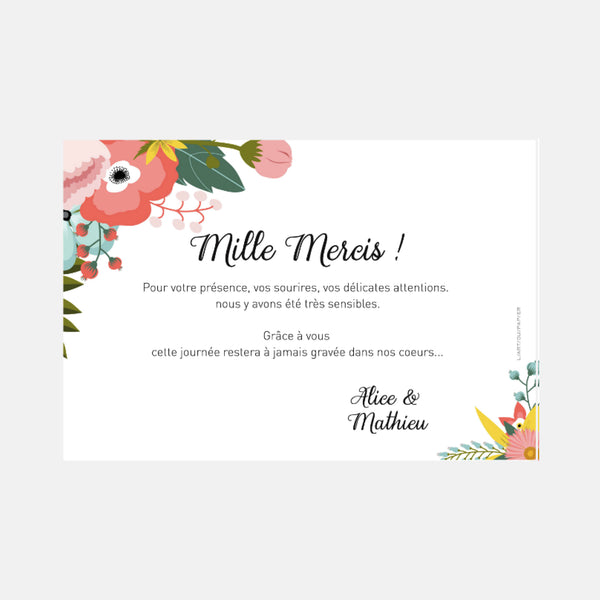 Exotic crown wedding thank you card