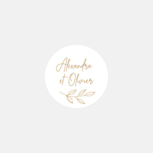 Personalisierte Kraft-Landhochzeitsaufkleber