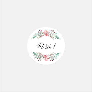 Personalisierte Blumen-botanische Hochzeitsaufkleber