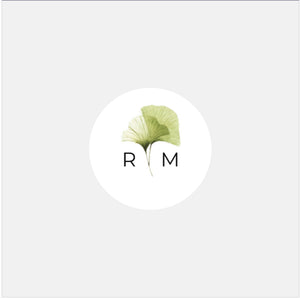 Personalisierte Hochzeitsaufkleber Transparenz Ginkgo