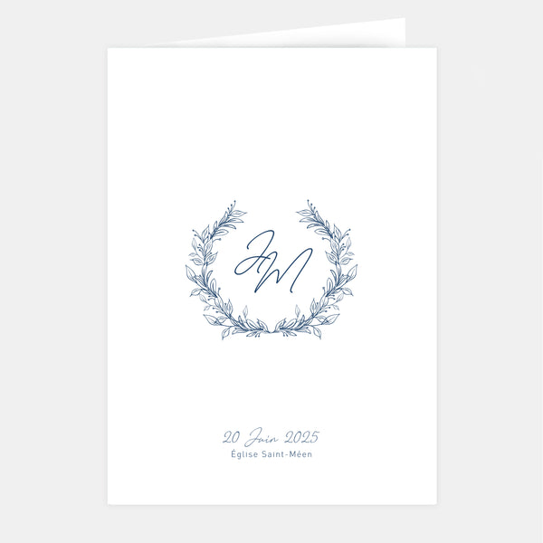 Livret de mariage couronne végétale