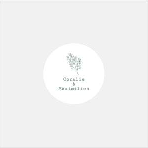 Stickers personnalisés mariage Brindille