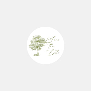 Personalisierte Hochzeits-Transparenzaufkleber Domaine des Tourelles