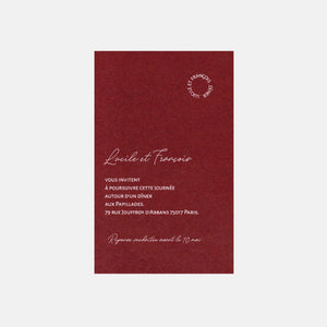 Carton invitation de mariage moderne cercle