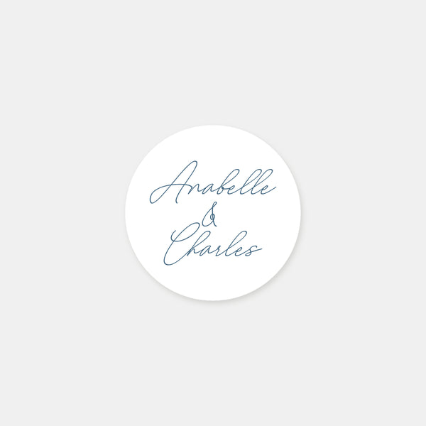 Personalisierte Hochzeitsaufkleber Eleganz