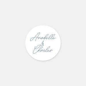 Personalisierte Hochzeitsaufkleber Eleganz