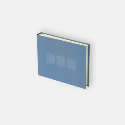 Fotoalbum 21x15 blaugraues Canvas mit cremefarbener Innenseite