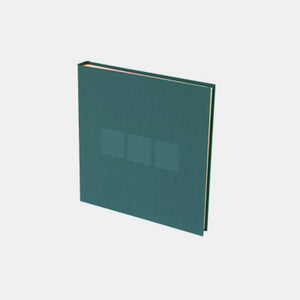 Guest book 25x24 petrol blue canvas cream interior