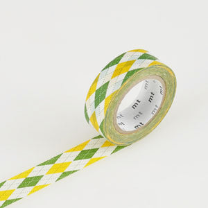 Masking tape motif argyle yellow