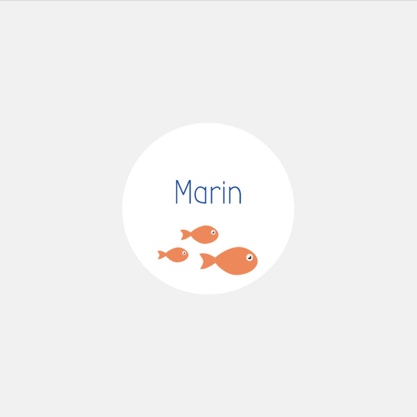 Stickers personnalisés naissance marin