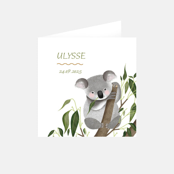 Faire-part de naissance koala