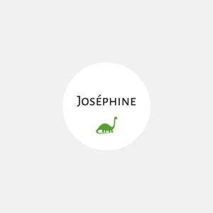 Stickers personnalisés naissance Clasique oetit dinosaure