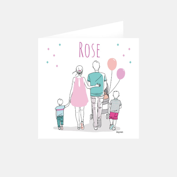 Geburtsanzeige meiner rosa Familie 2 Brüder von Kopines