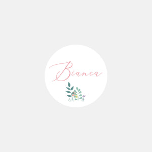 Stickers personnalisés naissance couffin fille