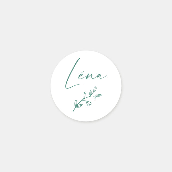 Personalized plant birth stickers