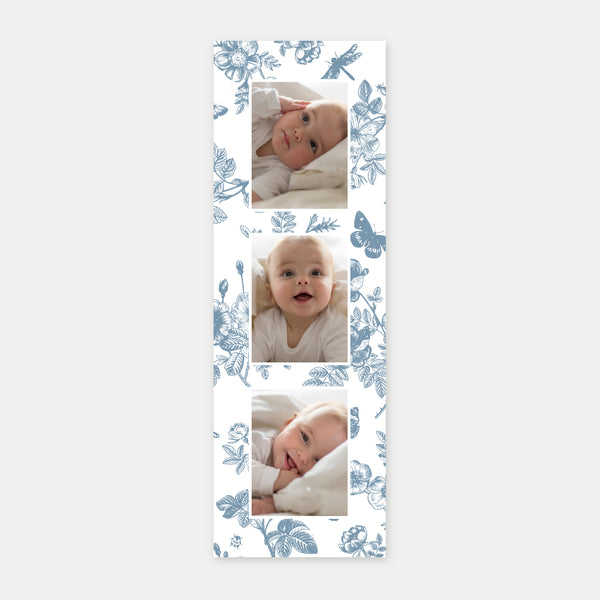 Toile de Jouy-Lesezeichen für die Geburtsanzeige
