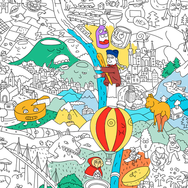 Poster géant à colorier France