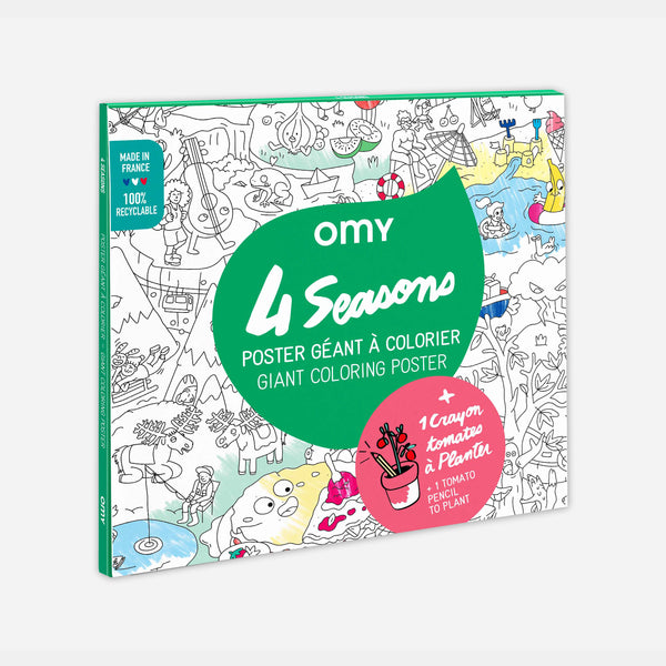 Giant coloring poster 4 seasons