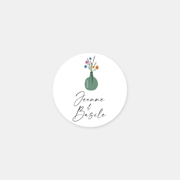 Stickers personnalisés mariage une fenêtre sur le jardin