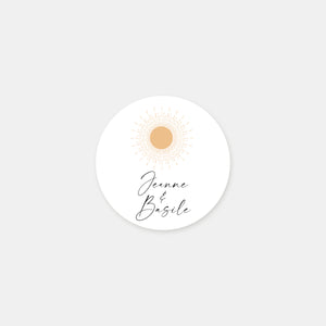 Stickers personnalisés mariage sunset beach