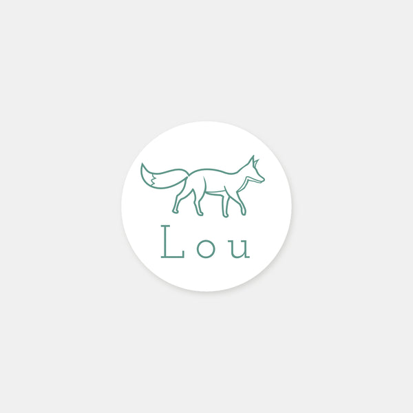 Stickers personnalisés naissance animal de la forêt