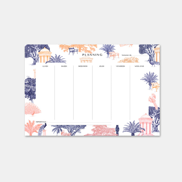 Toile de Jouy Wochenplaner