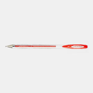 Roter Uniball-Gelschreiber mit feiner Spitze aus glitzerndem Metall