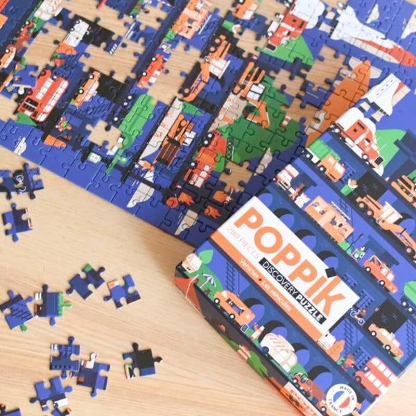 Lernpuzzle 280 Teile Fahrzeug Poppik