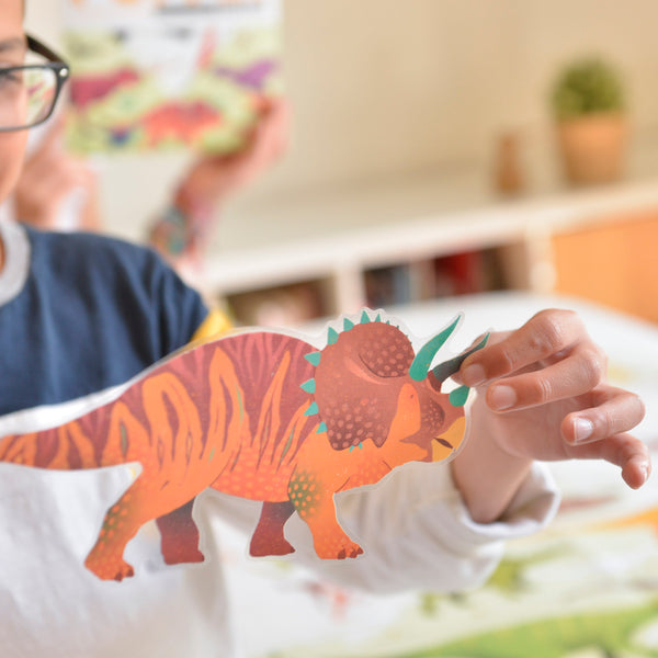 Mon poster en stickers des dinosaures