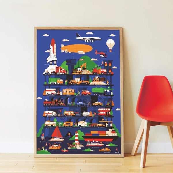 My Vroom sticker poster! The vehicles
